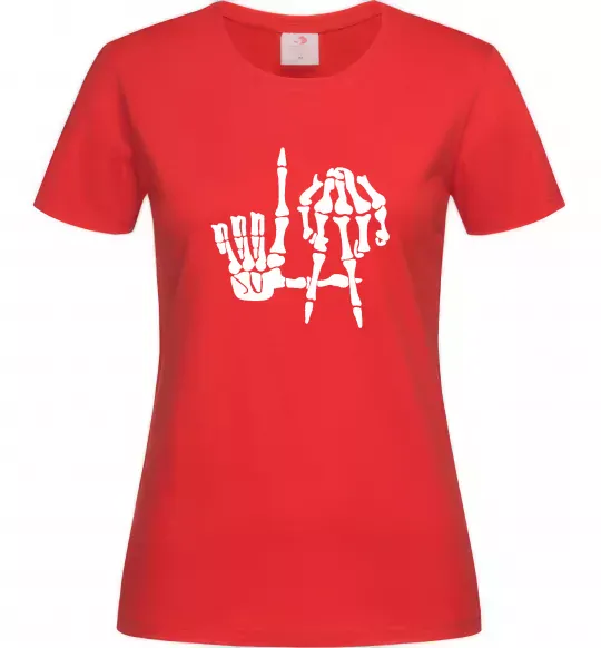 Женская футболка LA Bones Красный фото