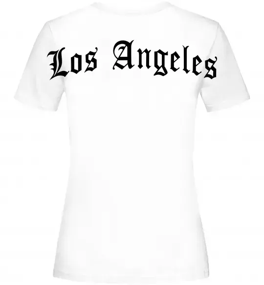 Жіноча футболка Los Angeles спина Білий фото