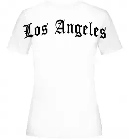 Женская футболка Los Angeles спина Белый фото