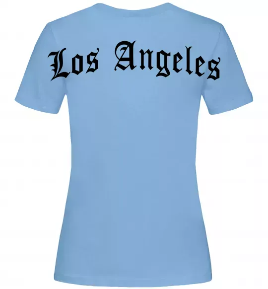 Жіноча футболка Los Angeles спина Блакитний фото