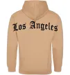 Чоловіча толстовка (худі) Los Angeles спина Пісочний фото