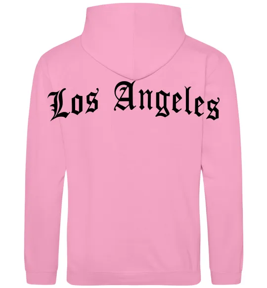 Женская толстовка (худи) Los Angeles спина Розовый фото