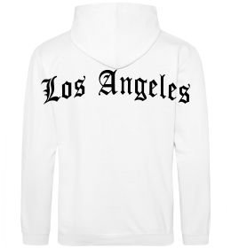 Женская толстовка (худи) Los Angeles спина