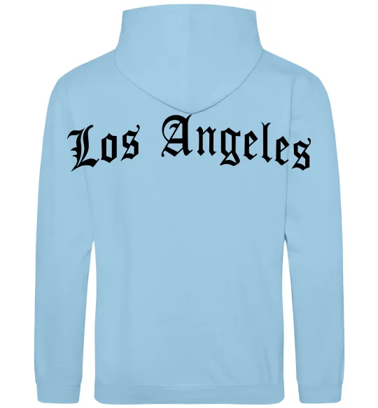 Женская толстовка (худи) Los Angeles спина Голубой фото