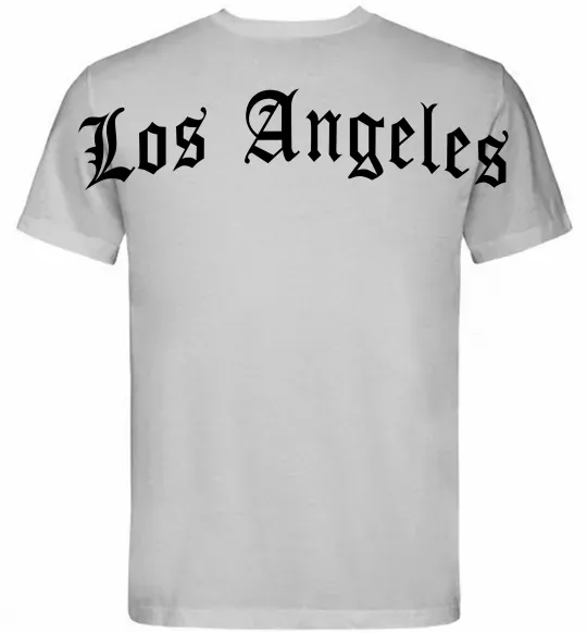 Чоловіча футболка Los Angeles спина Сірий фото