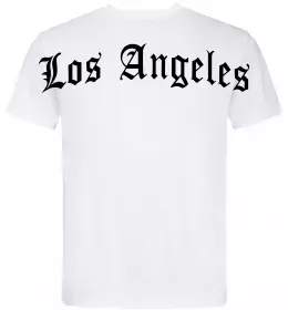 Мужская футболка Los Angeles спина Белый фото