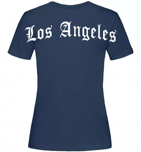 Жіноча футболка Los Angeles спина Темно-синій фото