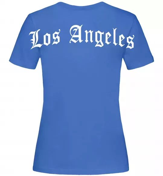 Жіноча футболка Los Angeles спина Яскраво-синій фото