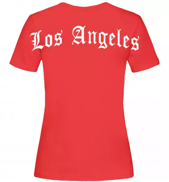 Жіноча футболка Los Angeles спина Червоний фото