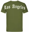 Чоловіча футболка Los Angeles спина Оливковий фото