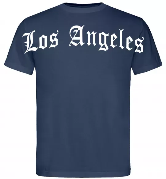 Чоловіча футболка Los Angeles спина Темно-синій фото
