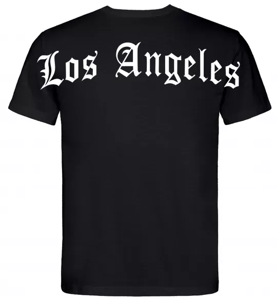 Чоловіча футболка Los Angeles спина Чорний фото