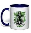 Чашка з кольоровою ручкою Snape Always Глибокий темно-синій фото
