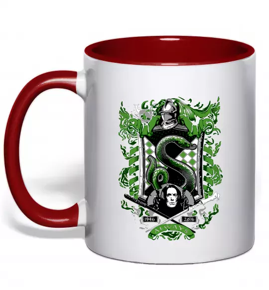 Чашка з кольоровою ручкою Snape Always Червоний фото