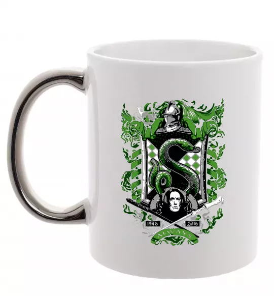 Чашка з кольоровою ручкою Snape Always Срібло фото