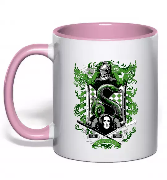 Чашка з кольоровою ручкою Snape Always Ніжно рожевий фото