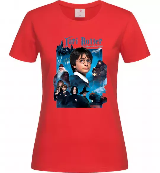 Женская футболка Гарі Поттер та філософський камінь Красный фото