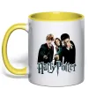 Чашка с цветной ручкой Гарі Герміона та Рон Солнечно желтый фото