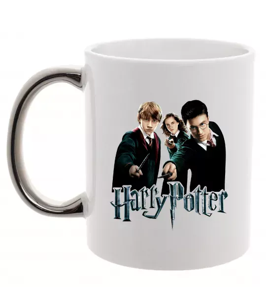 Чашка с цветной ручкой Гарі Герміона та Рон Серебро фото
