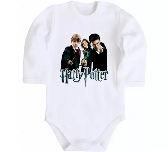 Детский боди Гарі Герміона та Рон Белый фото