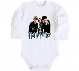 Детский боди Гарі Герміона та Рон Белый фото
