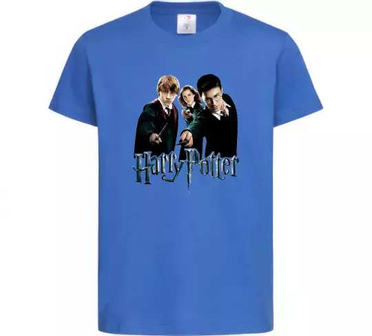 Детская футболка Гарі Герміона та Рон Ярко-синий фото