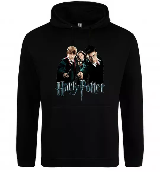 Жіноча толстовка (худі) Гарі Герміона та Рон Чорний фото