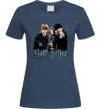 Женская футболка Гарі Герміона та Рон Темно-синий фото