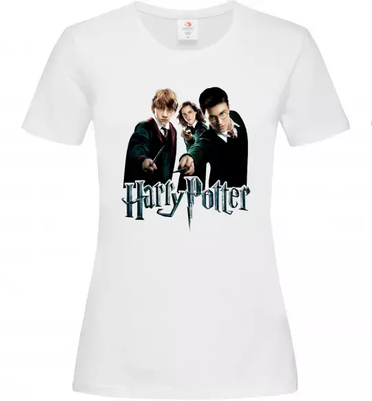 Женская футболка Гарі Герміона та Рон Белый фото