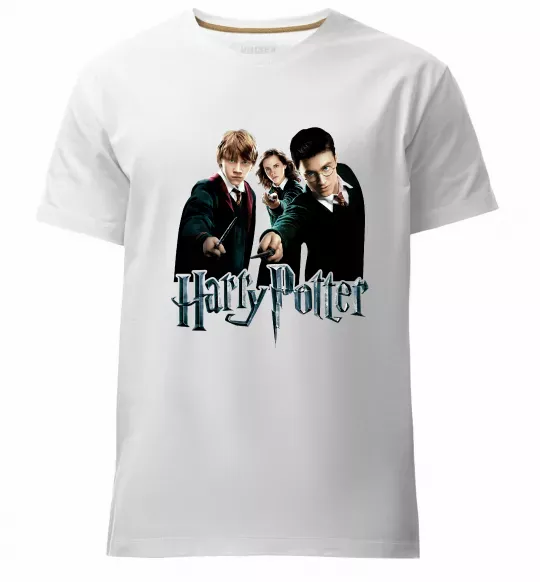 Мужская премиум футболка Гарі Герміона та Рон Белый фото