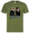 Мужская футболка Гарі Герміона та Рон Оливковый Мужская футболка Гарі Герміона та Рон Оливковый фото