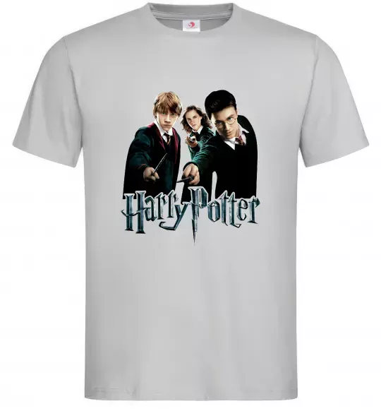 Мужская футболка Гарі Герміона та Рон Серый фото
