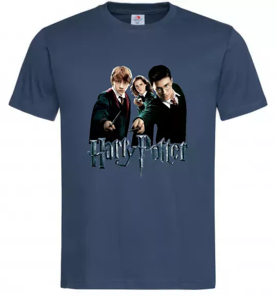 Мужская футболка Гарі Герміона та Рон Темно-синий фото
