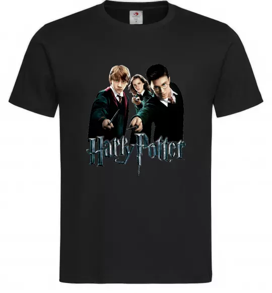 Мужская футболка Гарі Герміона та Рон Черный фото