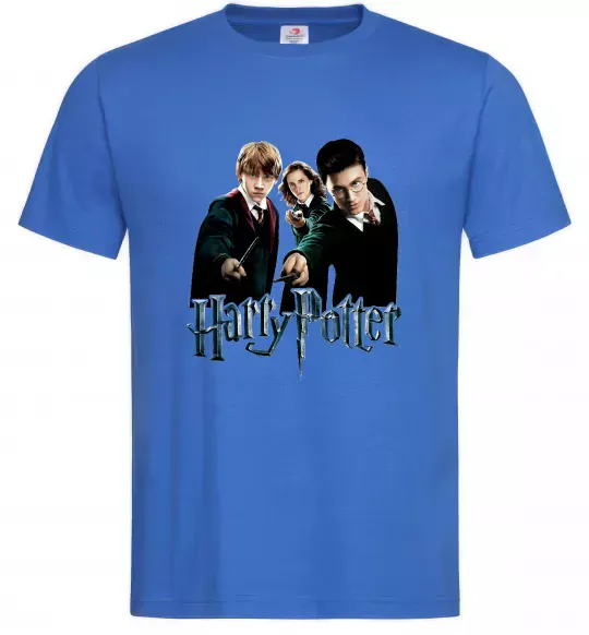 Мужская футболка Гарі Герміона та Рон Ярко-синий фото