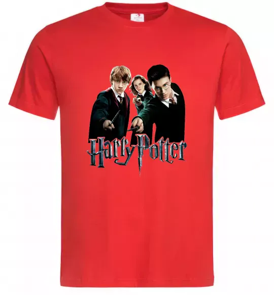 Мужская футболка Гарі Герміона та Рон Красный фото