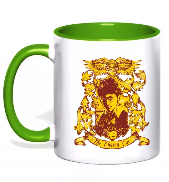 Чашка с цветной ручкой The chosen one Potter Зеленый фото