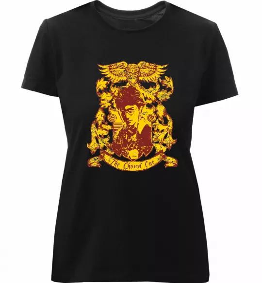 Женская премиум футболка The chosen one Potter Черный фото