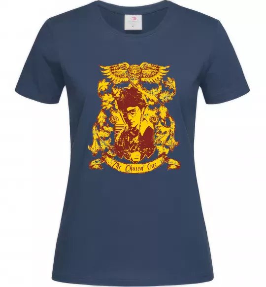 Жіноча футболка The chosen one Potter Темно-синій фото