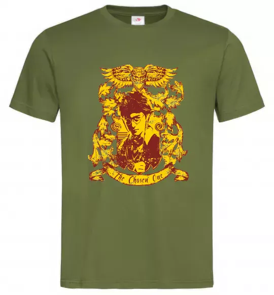 Мужская футболка The chosen one Potter Оливковый фото