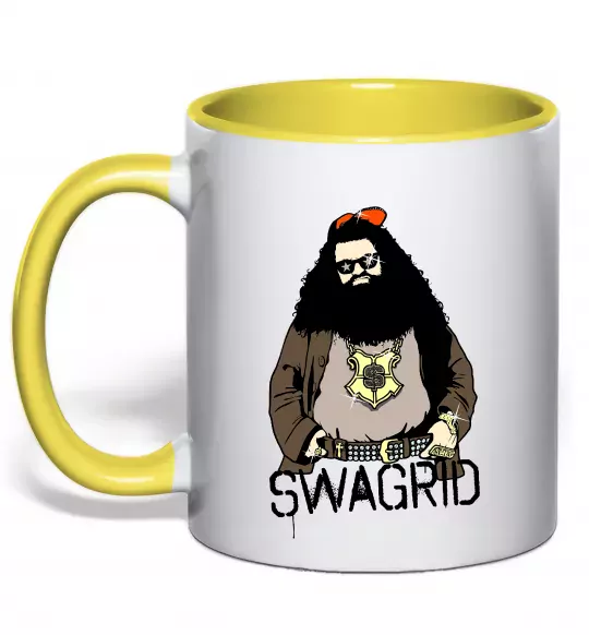 Чашка с цветной ручкой Swagrid Солнечно желтый фото