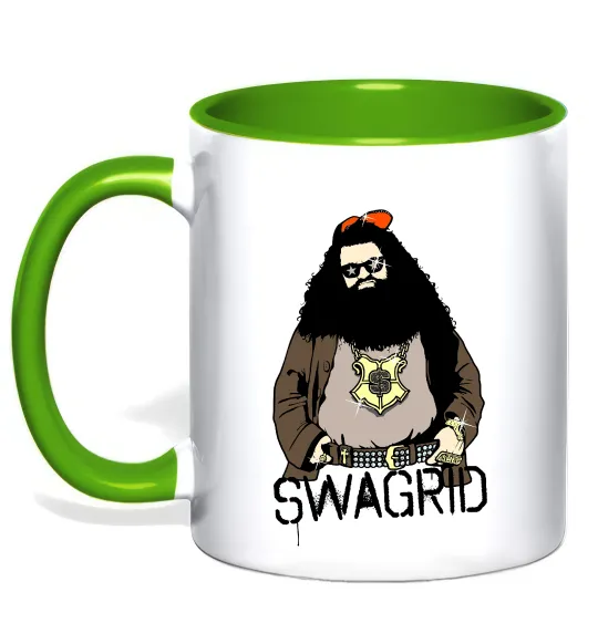 Чашка с цветной ручкой Swagrid Лаймовый фото