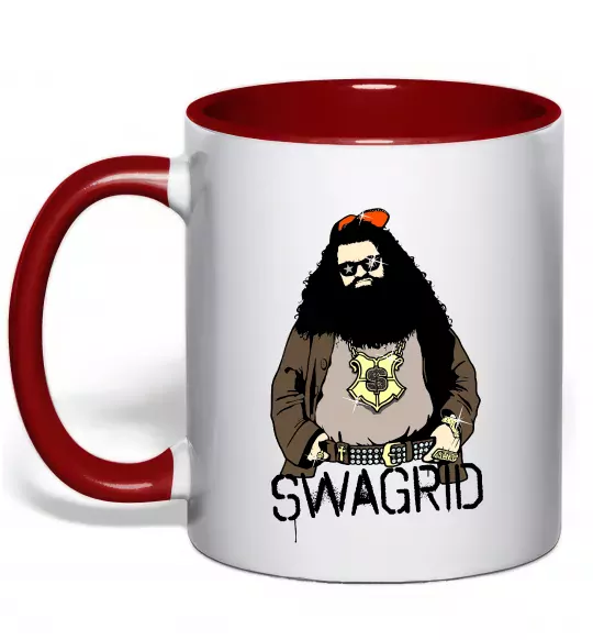 Чашка с цветной ручкой Swagrid Красный фото