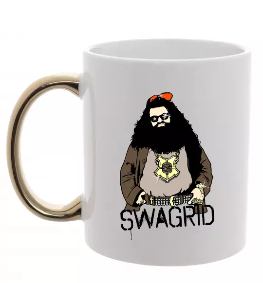 Чашка с цветной ручкой Swagrid Золото фото