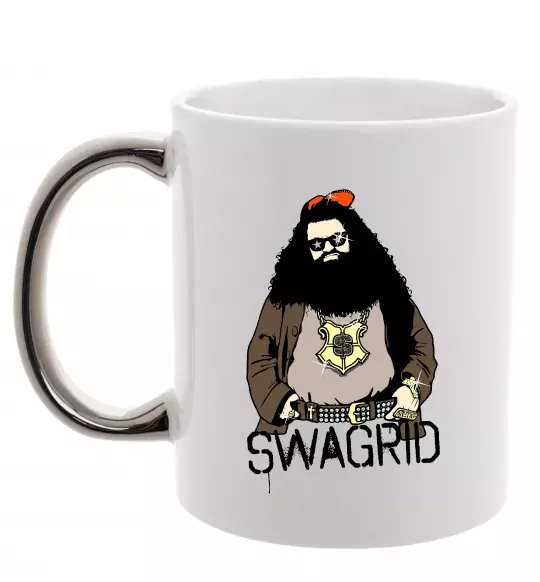 Чашка с цветной ручкой Swagrid Серебро фото