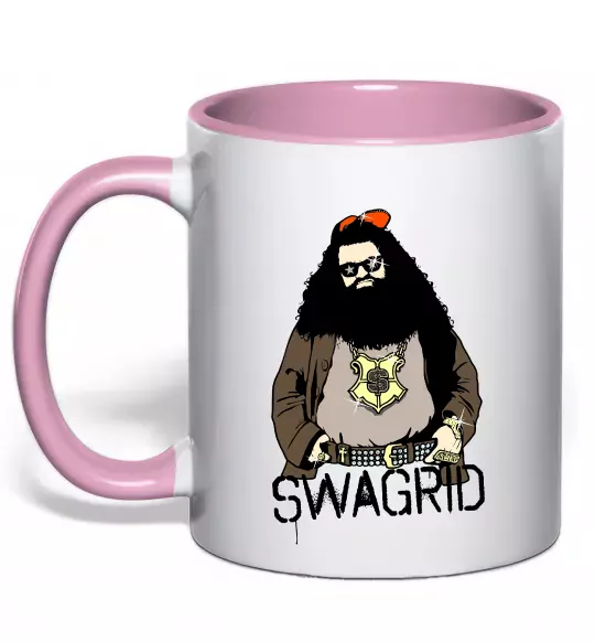 Чашка с цветной ручкой Swagrid Нежно розовый фото