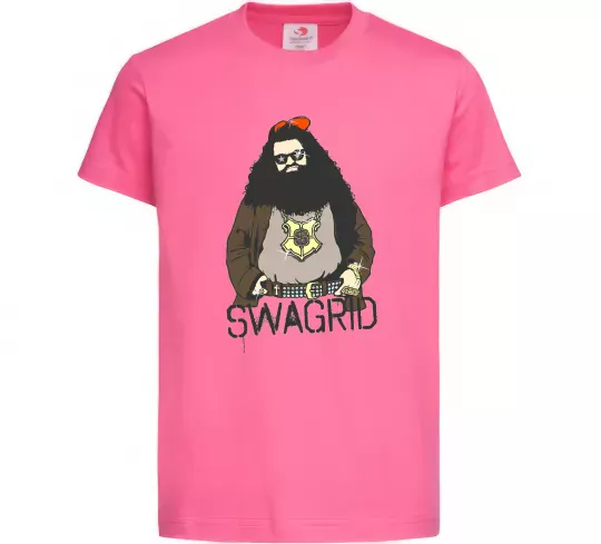 Дитяча футболка Swagrid Яскраво-рожевий фото