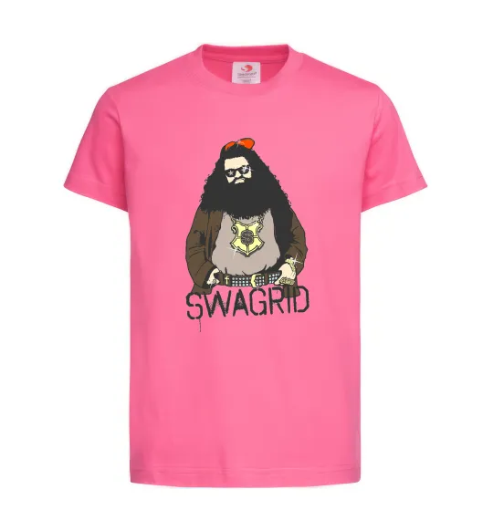 Дитяча футболка Swagrid Яскраво-рожевий фото