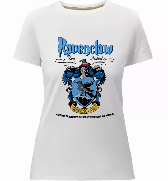 Женская премиум футболка Ravenclaw Белый фото