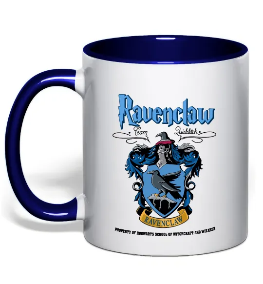 Чашка с цветной ручкой Ravenclaw Глубокий темно-синий фото